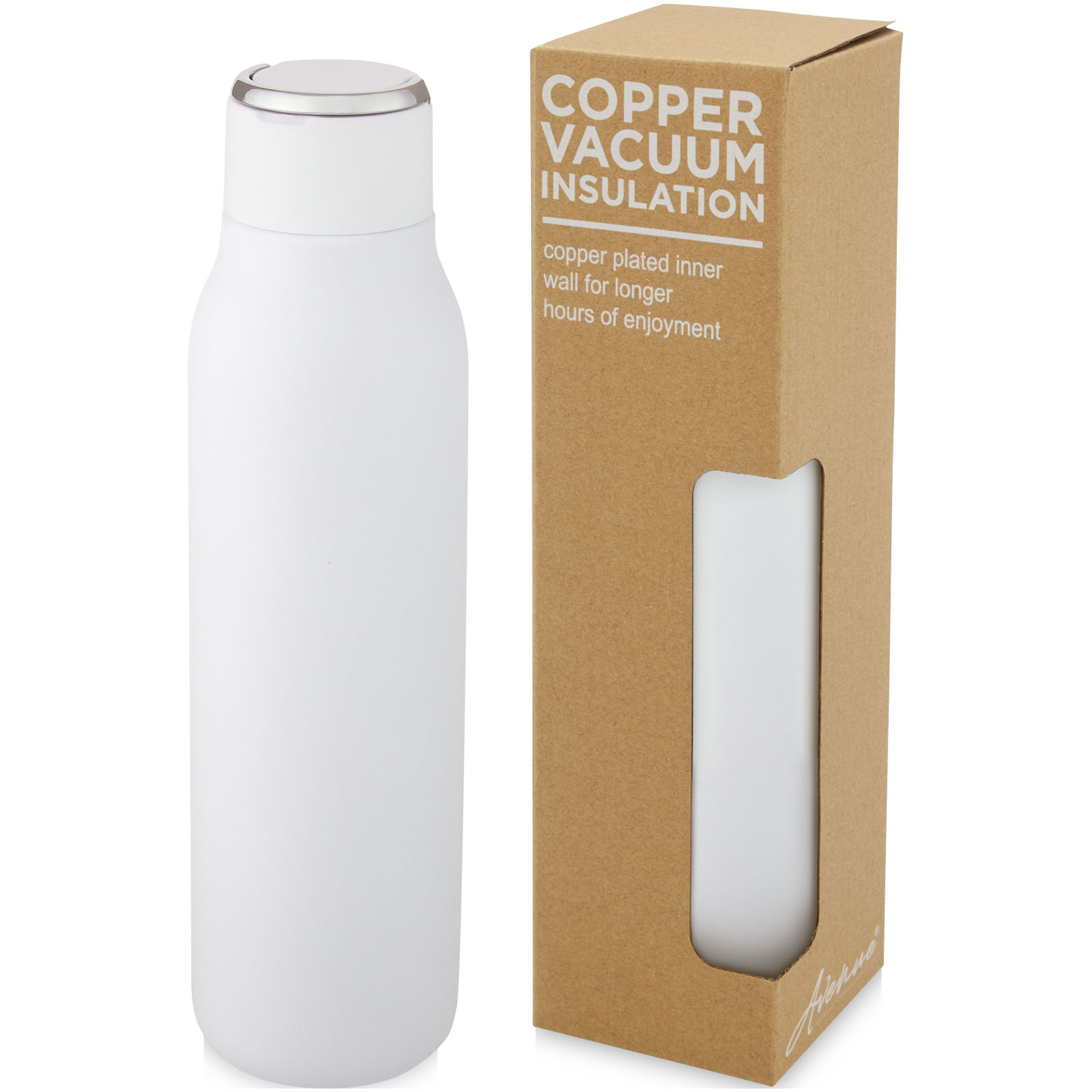 Marka 600 ml kobber vakuumisolert flaske med metalhempe