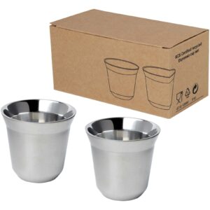 Duo 80 ml RCS sertifisert espressokoppsett av rustfritt stål