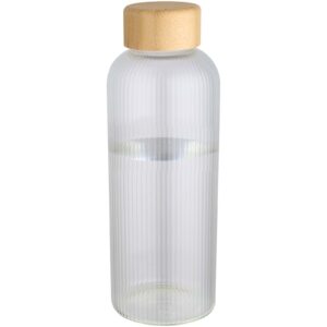 Mirage enkeltvegget borosilikat glassflaske med bambuslokk, 650 ml