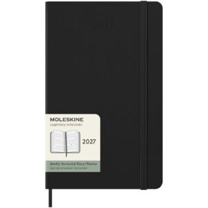 Moleskine 12 måneders ukeskalender stor, hardt omslag