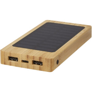 Alata 8 000 mAh solcelledrevet mobillader av bambus
