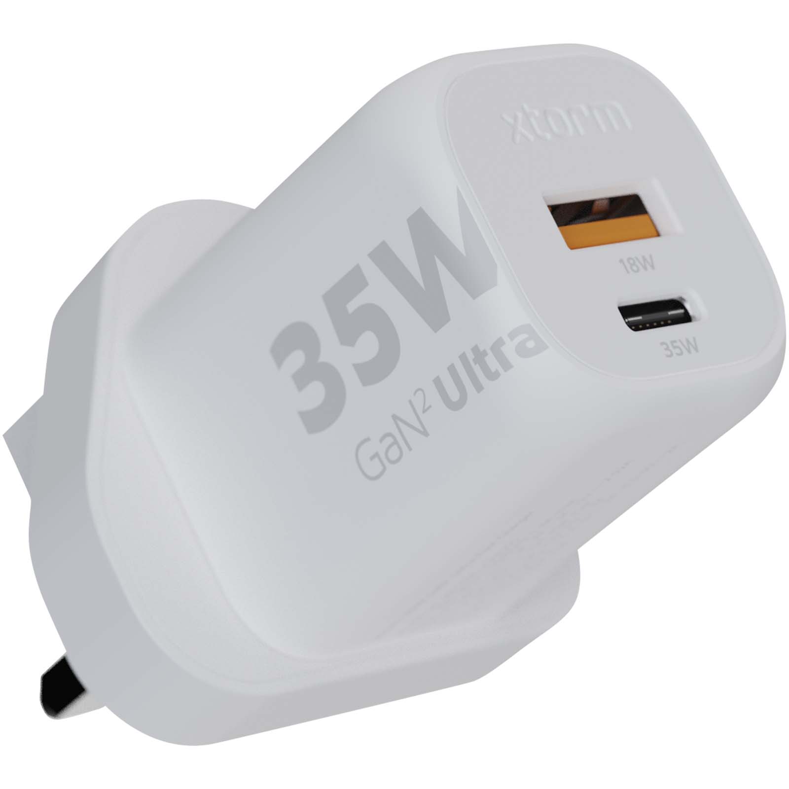 Xtorm XEC035 GaN² Ultra  35 W–vegglader – støpsel for Storbritannia