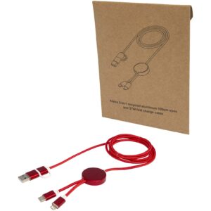 Alasia 5-i-1 kabel 150 cm for datasynkronisering og 27 W hurtiglading, av resirkulert aluminium og plast