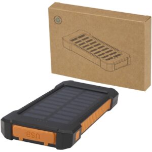 Altair 5000 mAh 10 W robust mobillader med solcellepanel av resirkulert plast med innebygd lommelykt