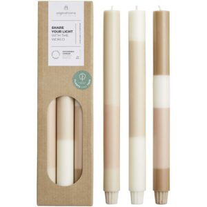 Originalhome lagdelte stearinlys – sett med 3