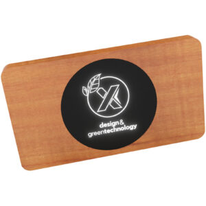SCX.design P37 5 000 mAh opplyst trådløs mobillader av tre