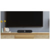 Dark blue color wall background,Modern living room decor with tv