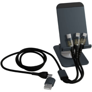 SCX.design O32 sammenleggbart telefonstativ med 3-i-1 ladekabel