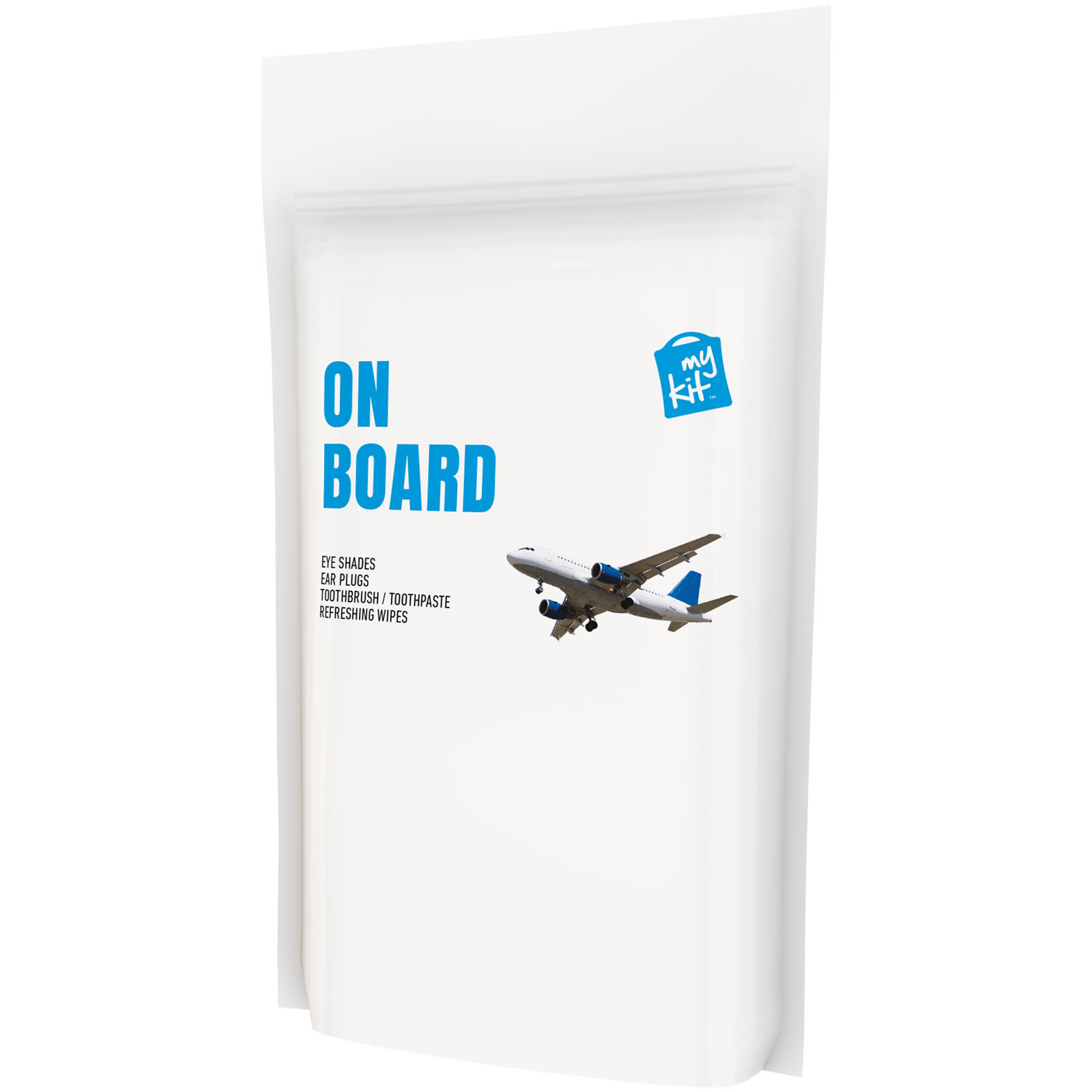 MyKit reisesett om bord i papirpose