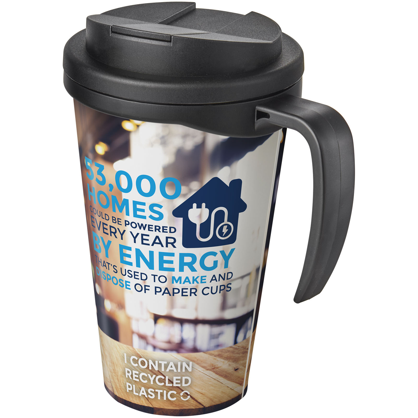 Brite-Americano® Grande 350 ml isolert krus med sølesikkert lokk