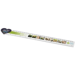 Tait 30 cm hjerteformet linjal av resirkulert plast