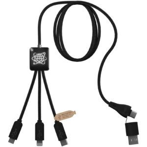 SCX.design C45 5-i-1 rPET ladekabel med dataoverføring