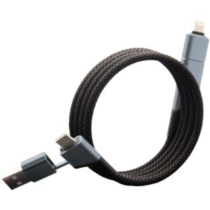 SCX.design C52 100 W 4-i-1 rPET magnetisk ultrarask ladekabel