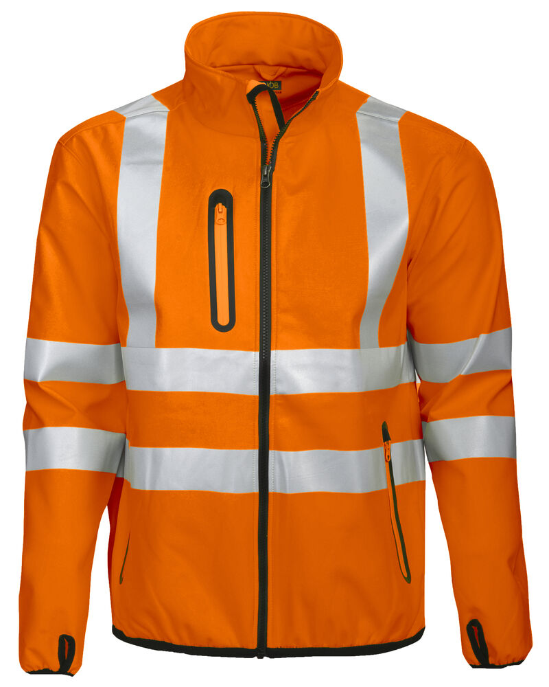 6412 Softshelljakke EN ISO 20471 Kl 3