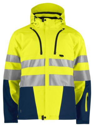 6420 Softshelljakke EN ISO 20471 Kl 3/2 fôret