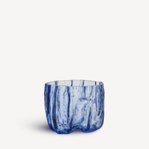 Crackle vase, sirkulert glass 175 mm