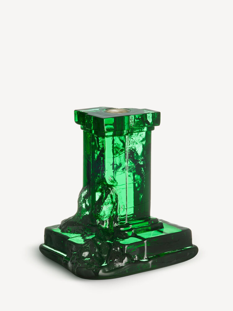 Rocky Baroque candlestick emerald green 150mm